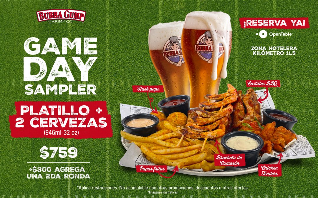 Game Day at Bubba Gump Cancun: The Ultimate Combo for Sports Lovers